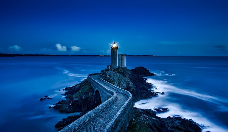 Romantic full moon setting